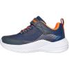 Skechers Boy’s Microspec Advance Sneaker(Navy/Orange)