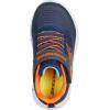 Skechers Boy’s Microspec Advance Sneaker(Navy/Orange)