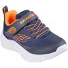 Skechers Boy’s Microspec Advance Sneaker(Navy/Orange)