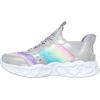 Skechers Girl’s Infinite Heart Lights-Eternal Shimmer Sneaker(Silver/Multi)