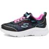 Skechers Girl’s Microspec Plus Sneaker(Black/Multi)