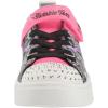 Skechers Girl’s Twinkle Sparks Ice-Heather – Light-Up Sneakers, Cushioned Comfort, Flexible Sole(Black/Multi)