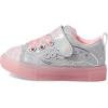 Skechers Girl’s Twinkle Sparks Ice-Heather – Light-Up Sneakers, Cushioned Comfort, Flexible Sole(Grey/Pink)