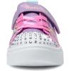 Skechers Girl’s Twinkle Sparks Ice-Heather – Light-Up Sneakers, Cushioned Comfort, Flexible Sole(Pink/Multi)