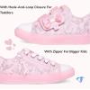 Skechers Girl’s Twinkle Sparks Ice-Heather – Light-Up Sneakers, Cushioned Comfort, Flexible Sole(Rose Gold)
