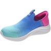 Skechers Girl’s Ultra Flex 3.0-Color Boost Sneaker(Black/Pink)