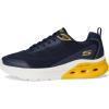 Skechers Men’s Bobs Glide Step Arc Waves 2.0-Class Rank Sneaker(Navy)