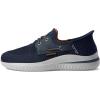 Skechers Men’s Delson 3.0-Roth 210606 Low Profile Bungee Lace Slip-Ins(Nvy)
