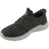 Skechers Men’s Garner-Newick 210803 Low Profile Bungee Lace Slip-Ins(Black/White)