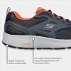 Skechers Men’s Go Run Consistent Air Cooled Foam Athletic Sneakers(Grey/Orange)