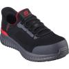 Skechers Men’s Hands Free Slip ins Tilido Fletchit Comp Toe(Black/Red)
