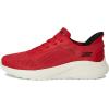 Skechers Men’s Hands Free Slip-ins Squad Chaos-Solid Step Sneaker(Red)