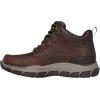 Skechers Men’s John Deere: Respected-Landin Waterproof Mid Top Leather Lace Up Boots(Dark Brown)