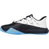 Skechers Men’s Low-top Sneakers(White Leather Black Leather Blue Mesh)