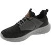 Skechers Men’s Slade-Breyer 210892 Knitted Mesh Bungee Lace W/Quarter Cage Slip On(Black/Grey)