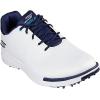 Skechers Men’s Tempo Spikeless Waterproof Lightweight Golf Shoe(White/Navy Spiked)