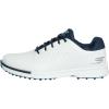 Skechers Men’s Tempo Spikeless Waterproof Lightweight Golf Shoe(White/Navy/Blue)