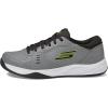 Skechers Men’s Viper Court Smash-Athletic Indoor Outdoor Pickleball Shoes | Relaxed Fit Sneakers(Grey/Lime)