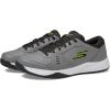 Skechers Men’s Viper Court Smash-Athletic Indoor Outdoor Pickleball Shoes | Relaxed Fit Sneakers(Grey/Lime)