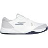 Skechers Men’s Viper Court Smash-Athletic Indoor Outdoor Pickleball Shoes | Relaxed Fit Sneakers(White/Grey)