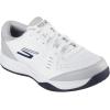 Skechers Men’s Viper Court Smash-Athletic Indoor Outdoor Pickleball Shoes | Relaxed Fit Sneakers(White/Grey)
