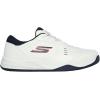 Skechers Men’s Viper Court Smash-Athletic Indoor Outdoor Pickleball Shoes | Relaxed Fit Sneakers(White/Navy/Red)