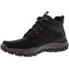 Skechers USA Men’s Respected-Boswell 204454 Mid Top Leather Moc Toe Lace Up(Black)