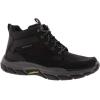 Skechers USA Men’s Respected-Boswell 204454 Mid Top Leather Moc Toe Lace Up(Black)