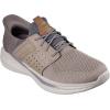 Skechers USA Men’s Slade-Ocon 210811 Knitted Bungee Lace Slip-Ins(Beige)