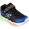 Skechers Unisex-Child Flex-Glow Bolt Sneaker(Black/Blue)