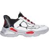 Skechers Unisex-Child Skech-Bots-Orbitron Sneaker(White/Black/Red)
