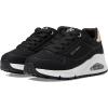 Skechers Unisex-Child Uno Gen1-Shimmer Away Sneaker(Black)