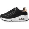 Skechers Unisex-Child Uno Gen1-Shimmer Away Sneaker(Black)