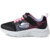 Skechers Unisex-child Microspec Plus – Swirl Sweet Sneaker(Black/Multi)