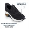 Skechers Women’s A-Wedge-Crecent Hands Free Slip-ins Sneaker(Black)