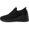 Skechers Women’s A-Wedge-Crecent Hands Free Slip-ins Sneaker(Black/Black)