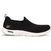 Skechers Women’s Arch Fit Refine Don’t Go Sneaker(Black Knit W White Trim)