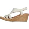 Skechers Women’s Beverlee-Dazzling Charm Wedge Sandal(Off-white)