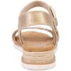 Skechers Women’s Bobs Desert Kiss-Gold Crush Sandal(Gold)