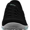 Skechers Women’s Breathe Easy-Roll with Me Sneaker(Black/Aqua)
