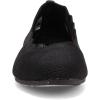 Skechers Women’s Cleo 2.0-Love Spell Scalloped Knit Skimmer Flats with Air-Cooled Memory Foam Ballet(Black)