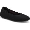 Skechers Women’s Cleo 2.0-Love Spell Scalloped Knit Skimmer Flats with Air-Cooled Memory Foam Ballet(Black)