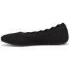 Skechers Women’s Cleo 2.0-Love Spell Scalloped Knit Skimmer Flats with Air-Cooled Memory Foam Ballet(Black)