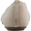 Skechers Women’s Cleo 2.0-Love Spell Scalloped Knit Skimmer Flats with Air-Cooled Memory Foam Ballet(Natural)