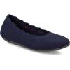 Skechers Women’s Cleo 2.0-Love Spell Scalloped Knit Skimmer Flats with Air-Cooled Memory Foam Ballet(Navy)