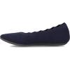 Skechers Women’s Cleo 2.0-Love Spell Scalloped Knit Skimmer Flats with Air-Cooled Memory Foam Ballet(Navy)