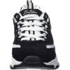Skechers Women’s D’Lites Fresh Start Memory Foam Lace-up Sneaker Fashion(Black/Multi Silver)