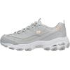 Skechers Women’s D’Lites Fresh Start Memory Foam Lace-up Sneaker Fashion(Grey)
