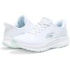 Skechers Women’s Go Run Consistent 2.0 Captiva Hands Free Slip-ins Sneaker(White/Light Blue)