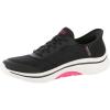 Skechers Women’s Go Walk Arch Fit 2.0 Valencia Hands Free Slip-ins Sneaker(Black/Hot Pink)